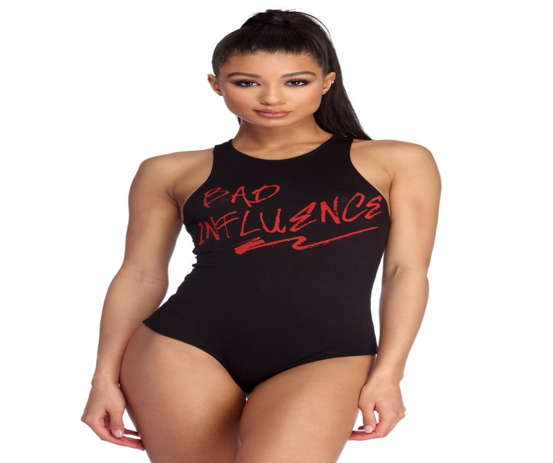 TableClothsUs Bad Influence Knit Bodysuit