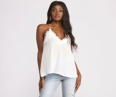 TableClothsUs Sleeveless Spaghetti Strap Cami Top