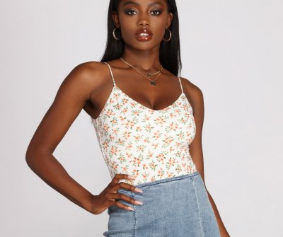 TableClothsUs Oh So Darling Floral Bodysuit