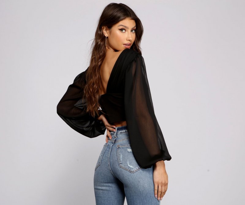 TableClothsUs Chic Babe Long Sleeve Corset Blouse