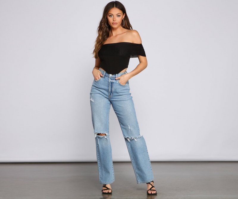 TableClothsUs Picture Perfect Off The Shoulder Bustier