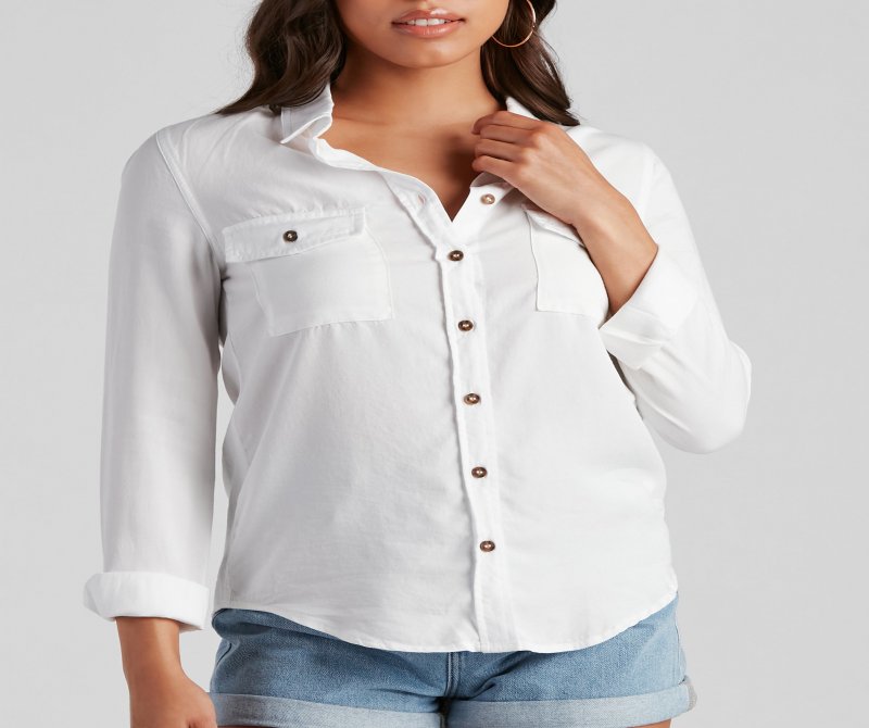 TableClothsUs All About Cute Button-Down Top