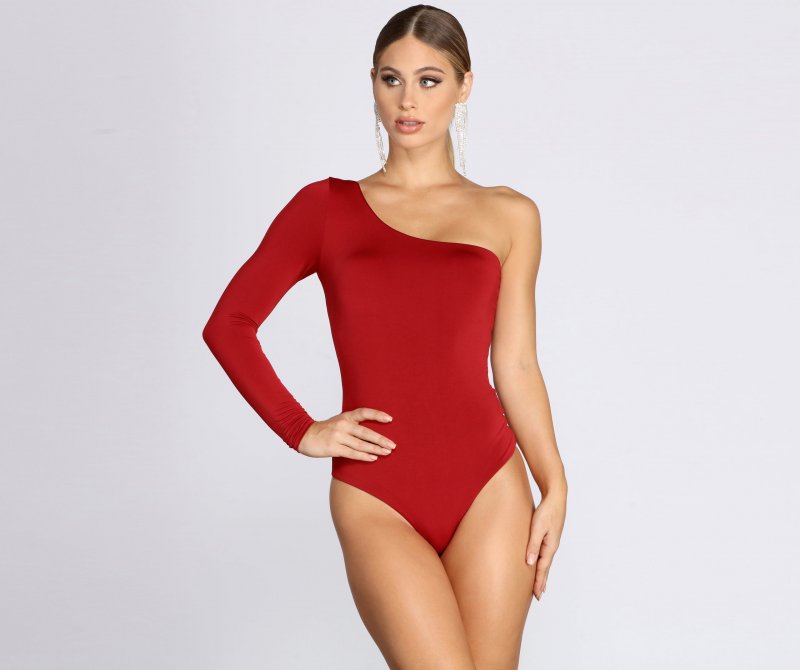 TableClothsUs Chic Vibes One Shoulder Bodysuit