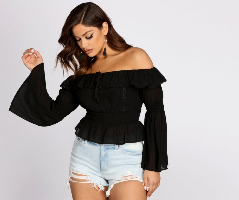 TableClothsUs Perfect Peplum Off The Shoulder Top