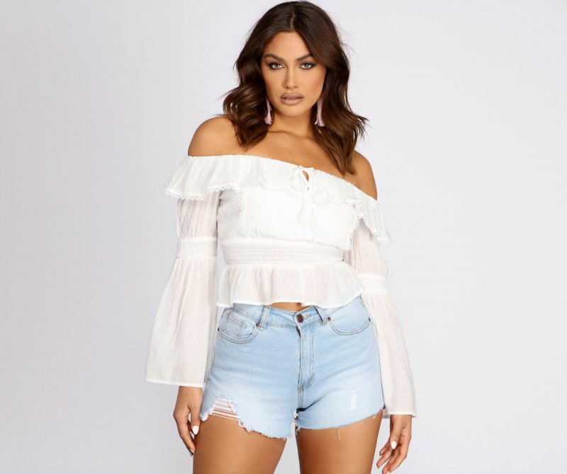 TableClothsUs Perfect Peplum Off The Shoulder Top