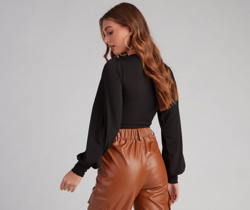 TableClothsUs Bring The Drama Puff Sleeve Bodysuit