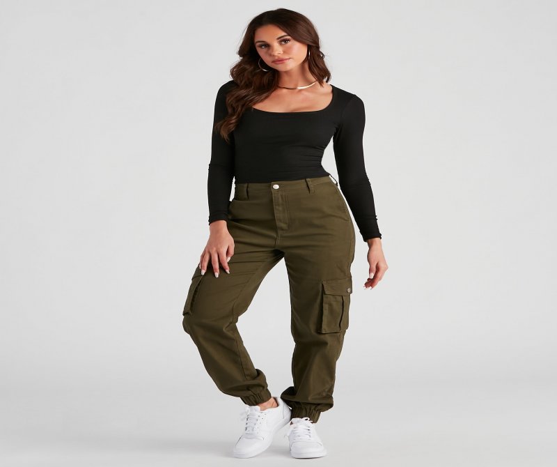 TableClothsUs Versatile Basic Rib Knit Crop Top