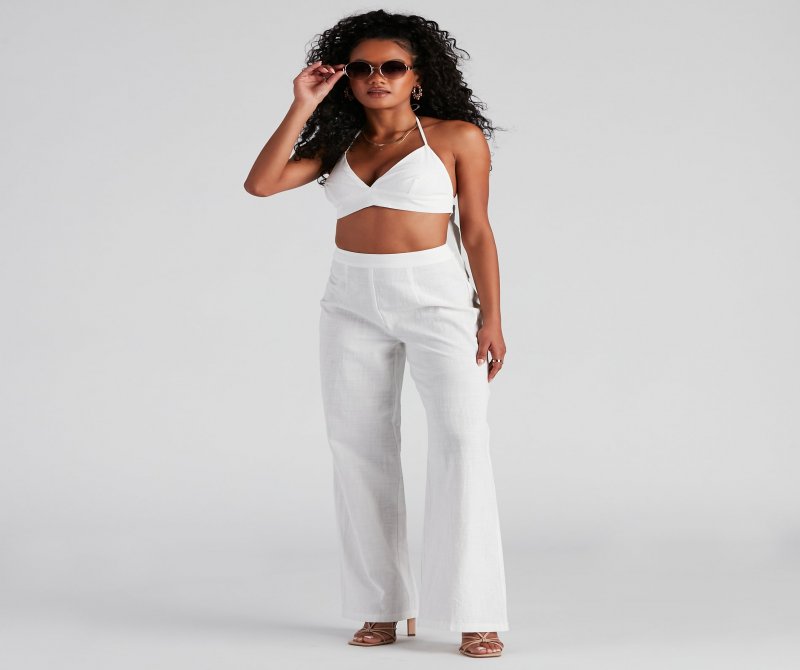 TableClothsUs Whisked Away Halter Crop Top