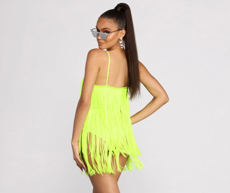 TableClothsUs Forever Fab In Fringe Bodysuit